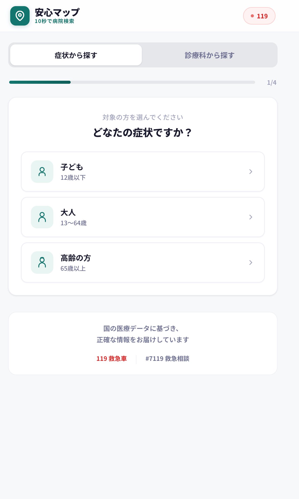 安心マップ プロダクトUI